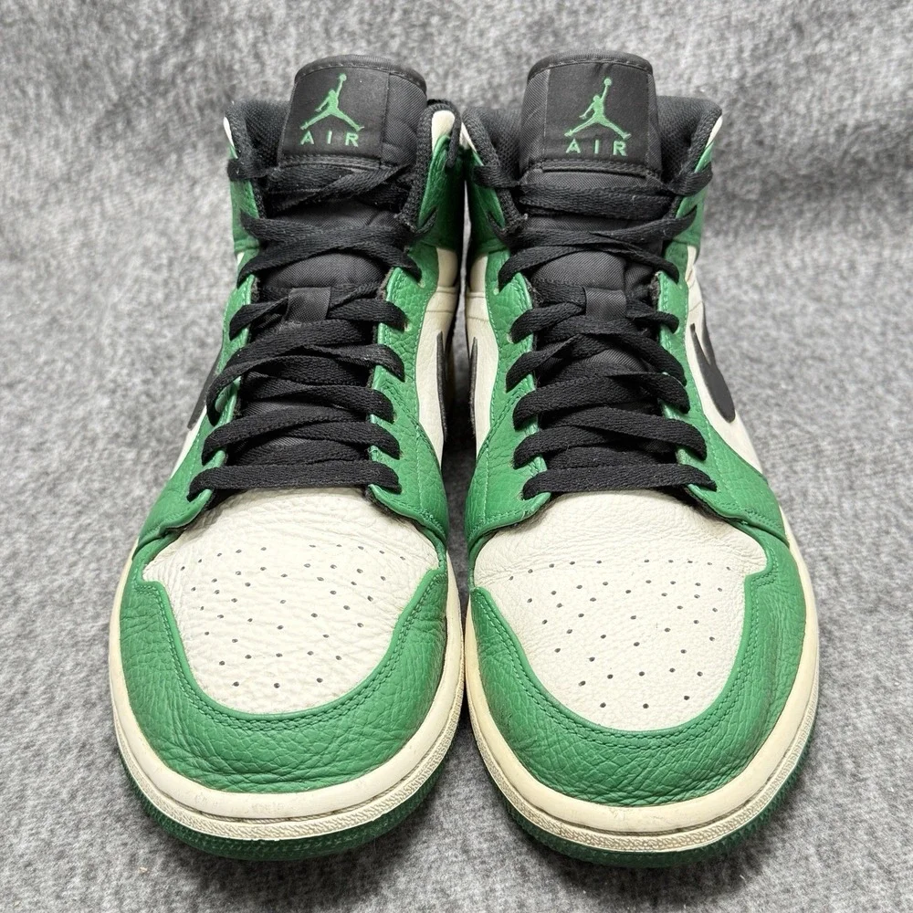 Nike Air‎ Jordan 1 Mid Lucky Green Black Sail Mens Sz 11.5 852542-301